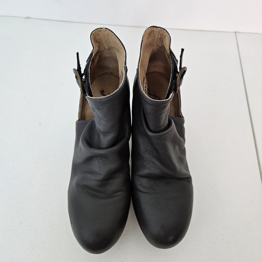 Free People Suri Clog Leather With Chunky Wooden Platform Made In Spain 37 - Picture 7 of 12